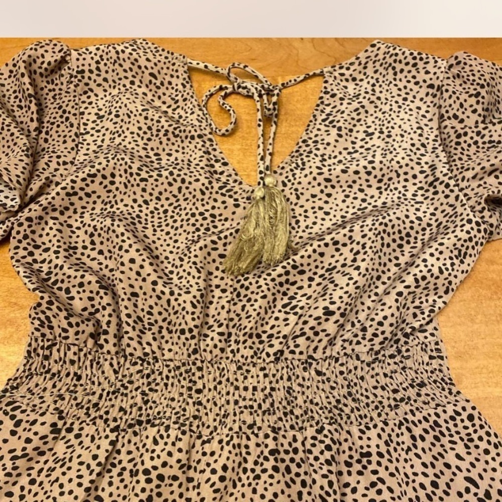 Chic V-Neck Flutter Sleeve Mini Dress - Picture 8 of 8